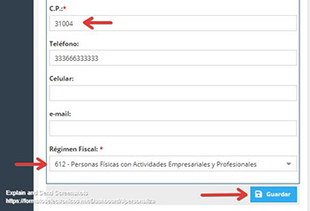 Personalizar mi documento — datos fiscales